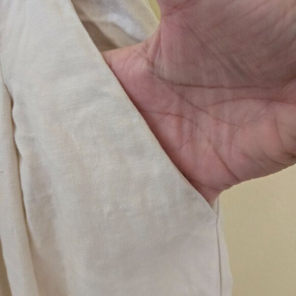 Anthropologie Maeve The Avery Pleated Wide Leg Trousers Linen Edition Size 8 - Picture 6 of 9